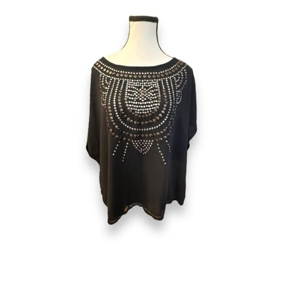 Women’s torrid 1 Black Studded Back Cut Out Top 14 16 - Picture 6 of 11